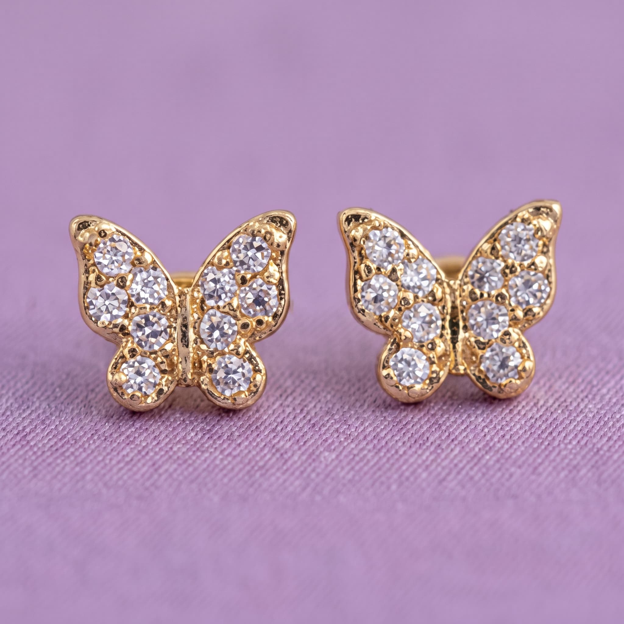 Butterfly CZ Pavé Nose Stud
